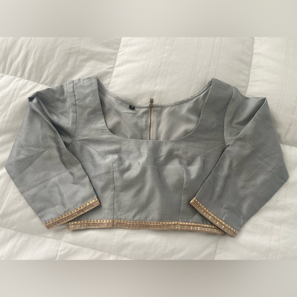 Silver Grey Indian blouse